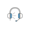 Icon depicting a headset